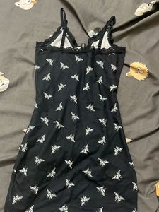 Butterfly Print Mini Slip Dress