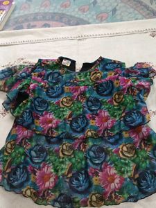 Floral Print Layered Dress