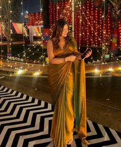 Elegant Gold Saree