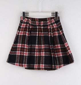 Lewkin Pleated Checked Mini Skirt