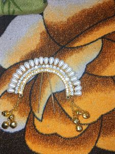 Pearl &amp; Gold Hair Pin