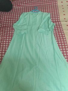 Mint Green Embroidered Kurti