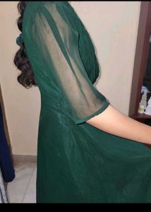 Elegant Green Ethnic Gown part xl georgette