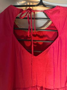 Pink Embroidered Indian Dress two tone