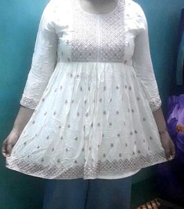 Sharara And Frock With Dupatta