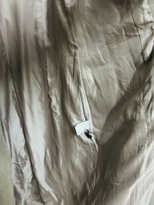 Elegant Beige Trench Coat with detachable fuax fur