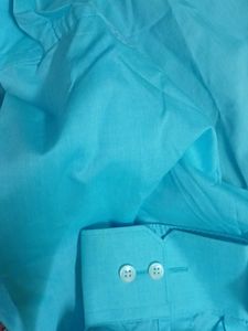 Men&#39;s Blue Long Sleeve Dress Shirt