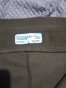 Olive Green Wide Leg Trousers