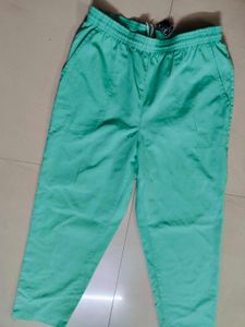 Green Thick Cotton Women Trousers Brand New