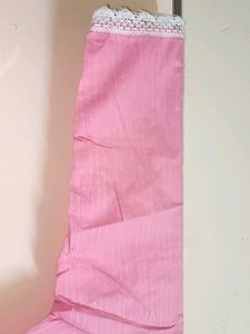 Pink Elegant Kurta With Lace, Sequin &amp; Thread Work