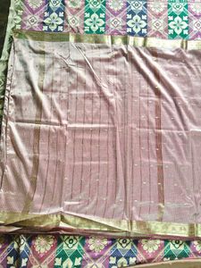 Pink &amp; Gold Saree