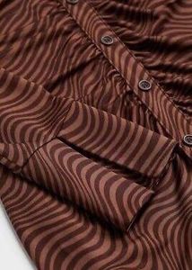 H&amp;M Brown Animal Print Dress