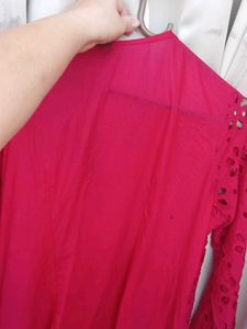 Pink Embroidered Kurta Set