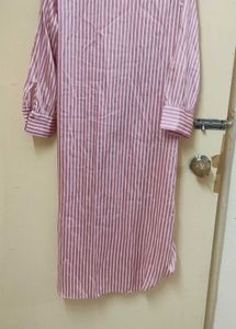 Zara Striped Shirt Dress For Party