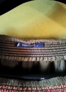 Embroidered Long-Sleeve Off-Shoulder Top