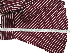 Cute Red Striped Suspender Skirt -