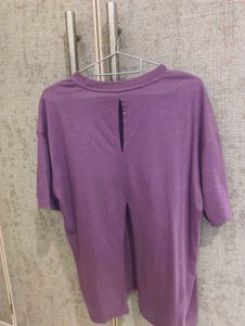Purple Cut-out Back Top