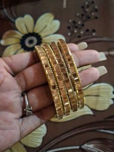 Golden Bangles (Set of 4)