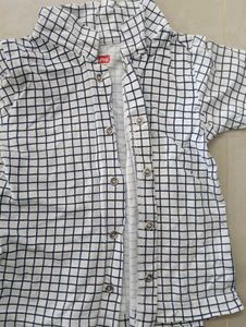 Babyhug Half Sleeves Nightsuit Checks Print