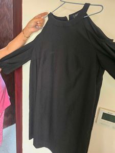 Chic Black Cold Shoulder Dress