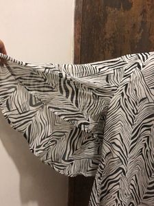Zebra Print V-Neck Blouse
