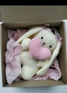 Crochet Bunny Plush with Heart