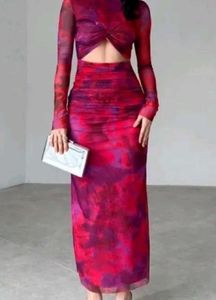 Red Floral Bodycon Dress