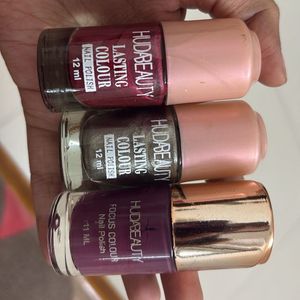 Set Of 3 Hudabeauty Nail Enamel