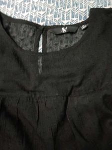 Black  Dobby Sheer Top