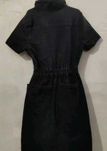 Denim Black Dress