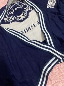 Printed Jacket In Blue Colour