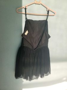 black mini dress