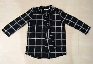 Black & White Plaid Top