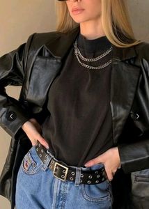 URBANIC Vintage Black Leather Blazer🧥