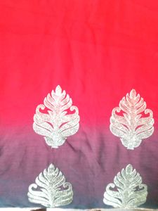 Elegant Red &amp; Black Saree