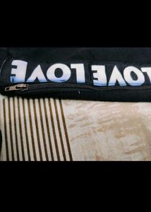 Love Side Stripe Black Pants