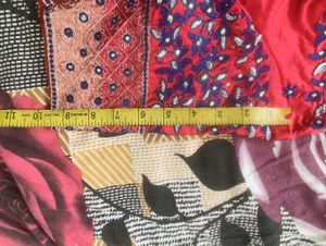 Red And Blue Work Blouse