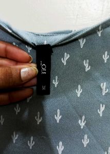 Grey Patterned Top