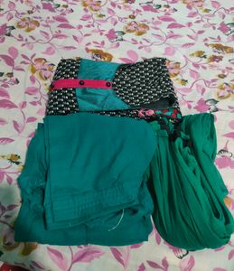 Green Colour Patiala Set