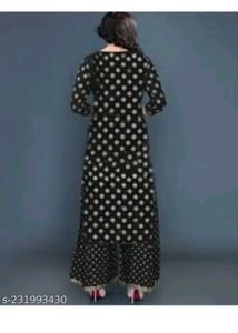 Elegant Black Kurta Palazzo Set