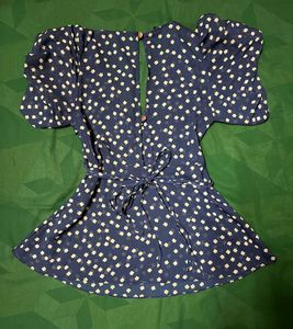 Cute Polka Dot Top Party Wear