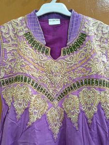 Anarkali Suit With Collar A- Line Neck