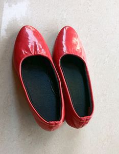 Pink Solid Wedge Heel Slip-On