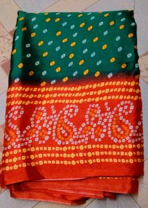 Festive Bandhani Saree...🎉❤️