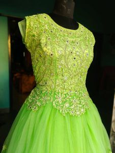 Elegant Green Ethnic Ball Gown