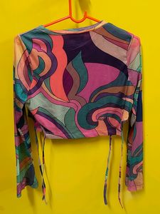 Groovy Pattern Long Sleeve Top