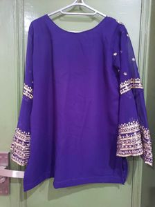 Elegant Purple Embroidered Kurta