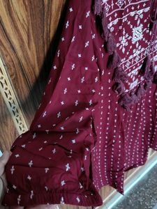 Plus Size Maroon Dress