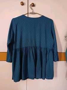 Blue Babydoll Short Kurti