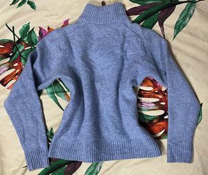 Light Blue Knit Pullover Sweater